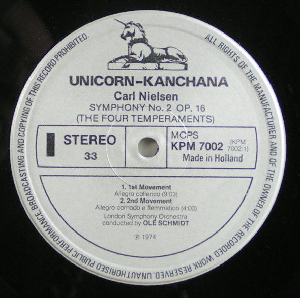 Unicorn-Kanchana KPM 7002 - Carl Nielsen, London Symphony Orches - Image 3