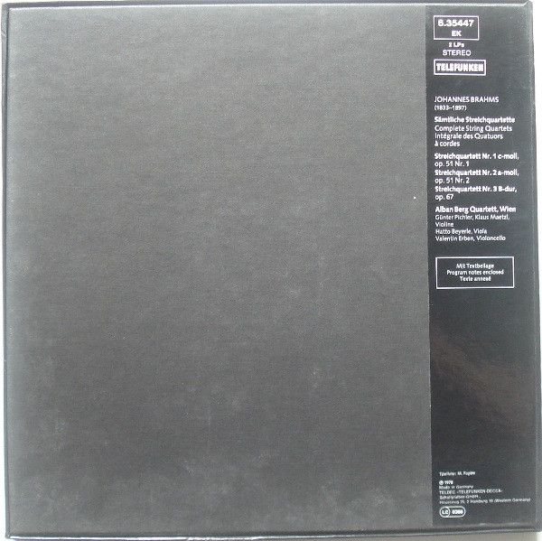 Telefunken 6.35447 EK - Johannes Brahms, Alban Berg Quartett - S - Image 2