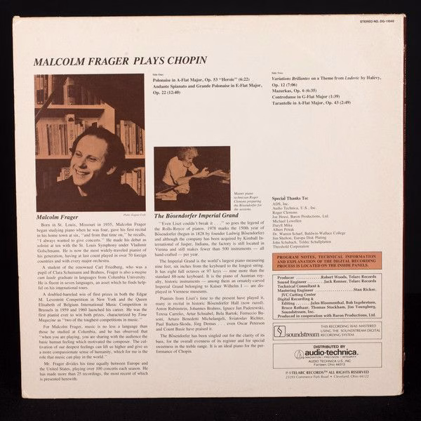 Telarc DG-10040 - Malcolm Frager, Frédéric Chopin - Malcolm Frag - Image 2