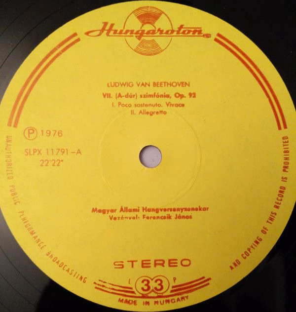 Hungaroton SLPX 11791 - Ludwig Van Beethoven, Hungarian State Or - Image 3