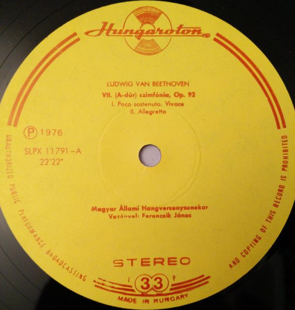 Hungaroton SLPX 11791 - Ludwig Van Beethoven, Hungarian State Or - Image 3