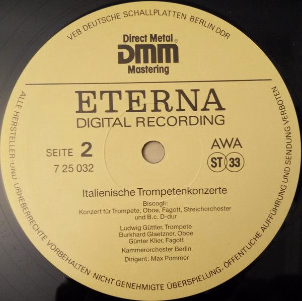 Eterna 7 29 032 - Ludwig Güttler - Italienische Trompetenkonzert - Image 4