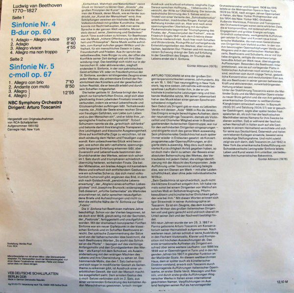 Eterna 8 21 639 - Ludwig Van Beethoven, NBC Symphony Orchestra, - Image 4