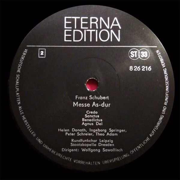 Eterna 8 26 216 - Franz Schubert, Helen Donath, Ingeborg Springe - Image 4