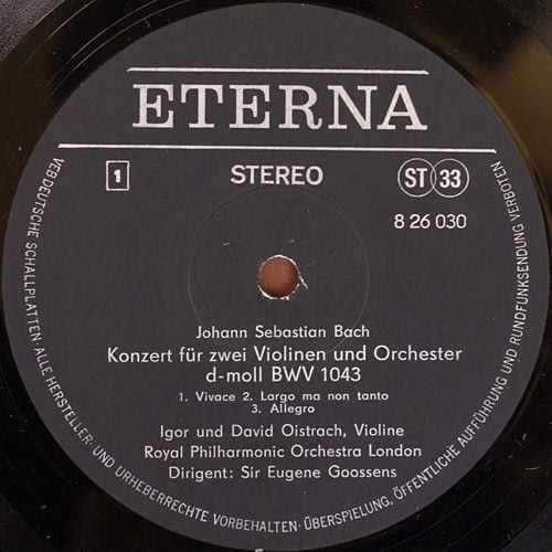 Eterna 8 26 030 - Johann Sebastian Bach, Antonio Vivaldi, David - Image 3