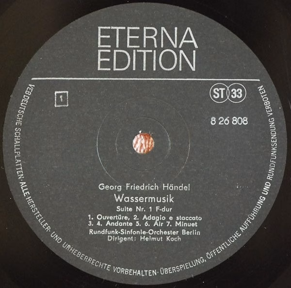 Eterna 8 26 808 - Georg Friedrich Händel, Rundfunk-Sinfonieorche - Image 3