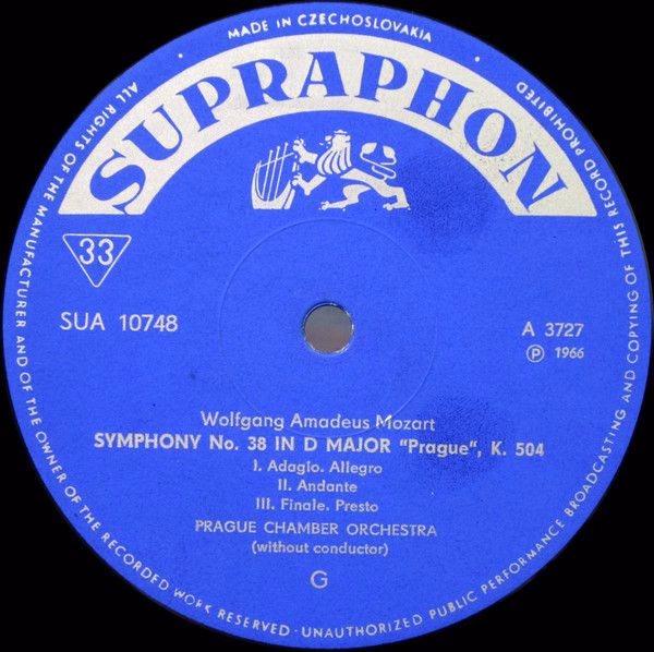 Supraphon SUA 10748 - Wolfgang Amadeus Mozart, Prague Chamber Or - Image 3