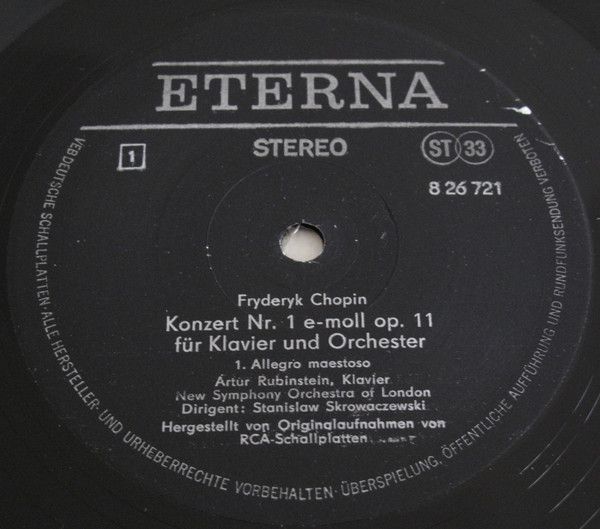 Eterna 8 26 721 - Arthur Rubinstein, The New Symphony Orchestra - Image 3