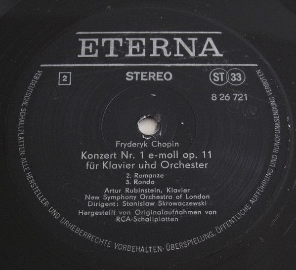Eterna 8 26 721 - Arthur Rubinstein, The New Symphony Orchestra - Image 4