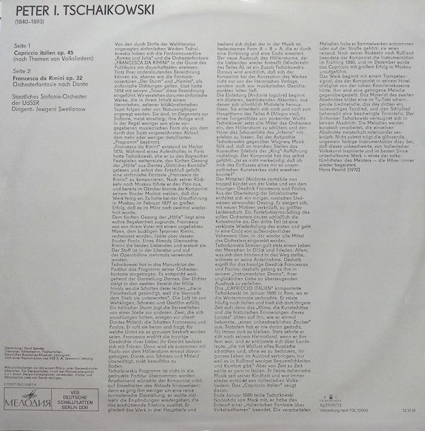 Melodia Eterna 8 26 237 - Pyotr Ilyich Tchaikovsky, Russian Stat - Image 2