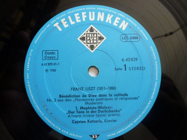 Telefunken 6.42829 AW - Franz Liszt, Cyprien Katsaris - Mephisto - Image 4