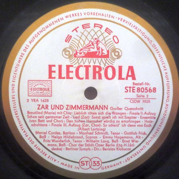 Electrola STE 80 568 - Marcel Cordes, Gottlob Frick, Fritz Wunde - Image 4