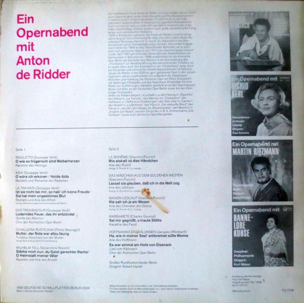 Eterna 8 26 403 - Anton De Ridder, Großes Rundfunkorchester Berl - Image 2