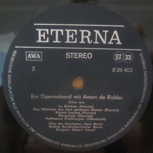 Eterna 8 26 403 - Anton De Ridder, Großes Rundfunkorchester Berl - Image 4