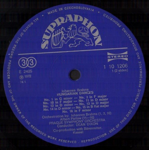 Supraphon 1 10 1206 - Johannes Brahms, The Prague Symphony Orche - Image 3