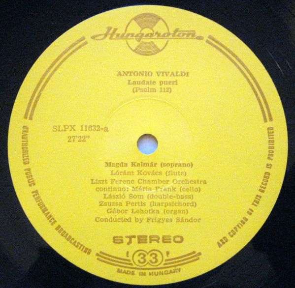 Hungaroton SLPX 11632 - Magda Kalmár, Antonio Vivaldi - Vivaldi: - Image 3