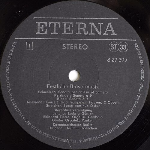 Eterna 8 27 395 - Blechbläserensemble Ludwig Güttler, Kammerorch - Image 3