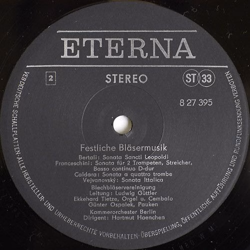 Eterna 8 27 395 - Blechbläserensemble Ludwig Güttler, Kammerorch - Image 4