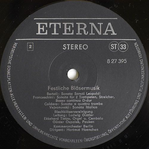 Eterna 8 27 395 - Blechbläserensemble Ludwig Güttler, Kammerorch - Image 4