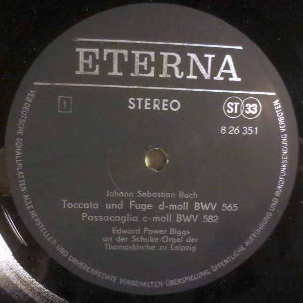 Eterna 8 26 351 - Johann Sebastian Bach, E. Power Biggs - Orgelw - Image 3