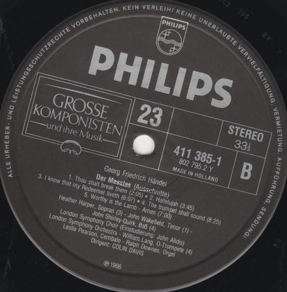 Philips 411 385-1 - Georg Friedrich Händel, London Symphony Orch - Image 3