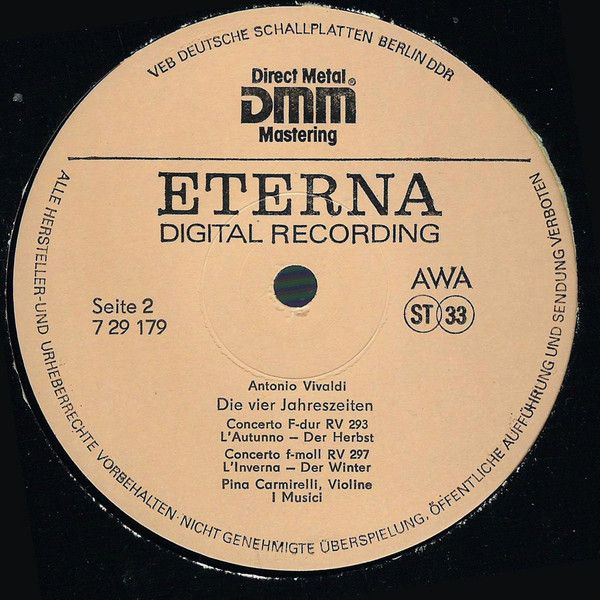 Eterna 7 29 179 - Antonio Vivaldi, I Musici, Pina Carmirelli - D - Image 4