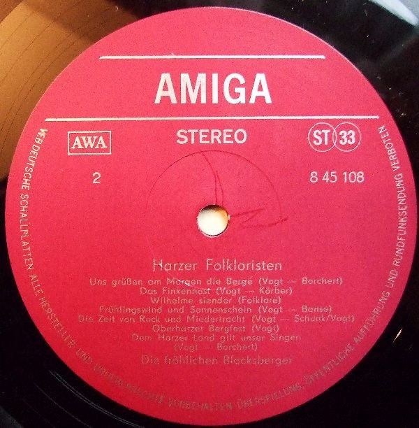 Amiga 8 45 108 - Harzer Folkloristen - Harzer Folkloristen - Image 4