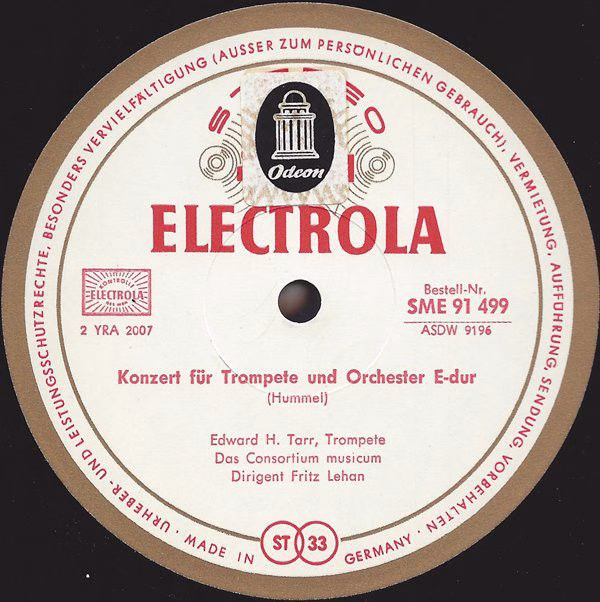 Odeon SME 91 499 - Johann Wilhelm Hertel, Leopold Mozart, Johann - Image 4