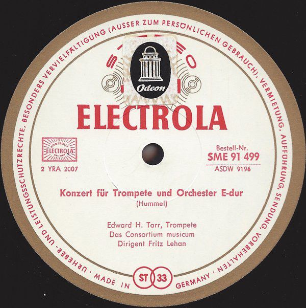 Odeon SME 91 499 - Johann Wilhelm Hertel, Leopold Mozart, Johann - Image 4