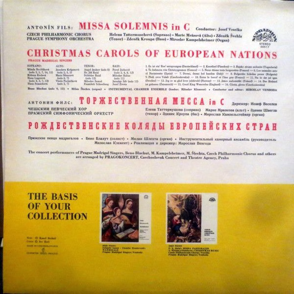 Supraphon SUA ST 50517 - Anton Filtz - Missa Solemnis / Christma - Image 3