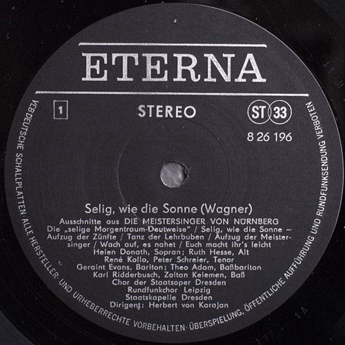 Eterna 8 26 196 - Richard Wagner, Theo Adam, Helen Donath, Ruth - Image 3