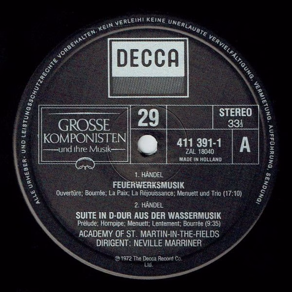 DECCA 411 391-1 - Georg Friedrich Händel, The Academy Of St. Mar - Image 3