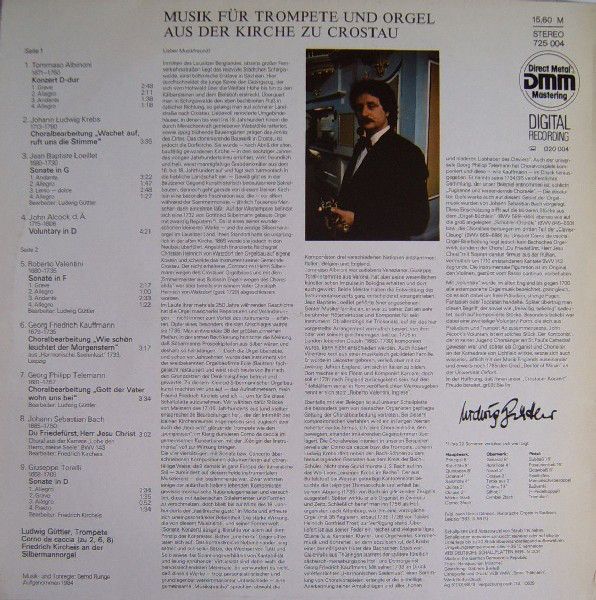 Eterna 7 25 004 - Ludwig Güttler, Friedrich Kircheis - Musik Für - Image 2