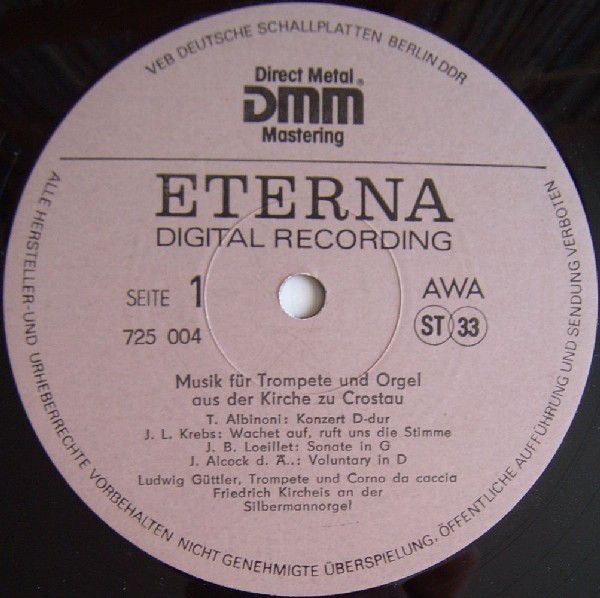 Eterna 7 25 004 - Ludwig Güttler, Friedrich Kircheis - Musik Für - Image 3