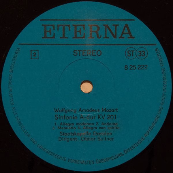 Eterna 8 25 222 - Wolfgang Amadeus Mozart, Staatskapelle Dresden - Image 4