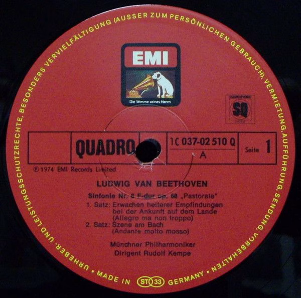 His Master's Voice 1C 037-02 510 Q - Ludwig van Beethoven, Rudol - Image 3