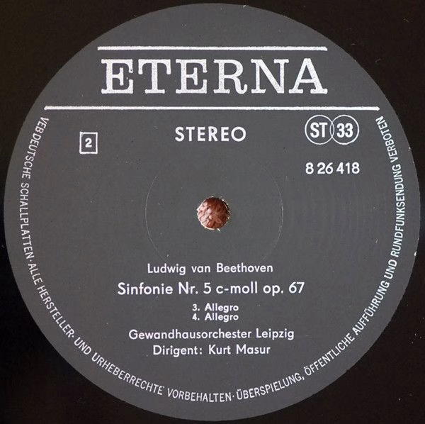 Eterna 8 26 418 - Ludwig van Beethoven, Gewandhausorchester Leip - Image 4
