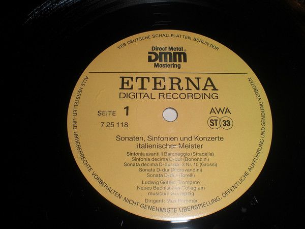 Eterna 7 25 118 - Ludwig Güttler - Sonaten, Sinfonien Und Konzer - Image 4