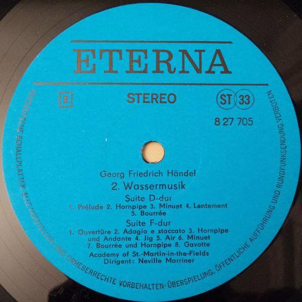 Eterna 8 27 705 - Georg Friedrich Händel, The Academy Of St. Mar - Image 4