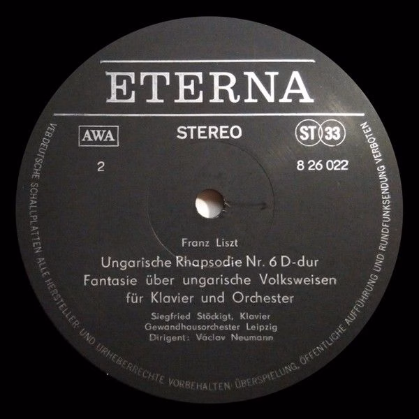 Eterna 8 26 022 - Franz Liszt, Siegfried Stöckigt, Gewandhausorc - Image 4