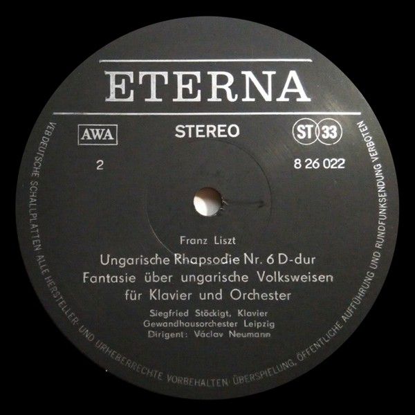 Eterna 8 26 022 - Franz Liszt, Siegfried Stöckigt, Gewandhausorc - Image 4