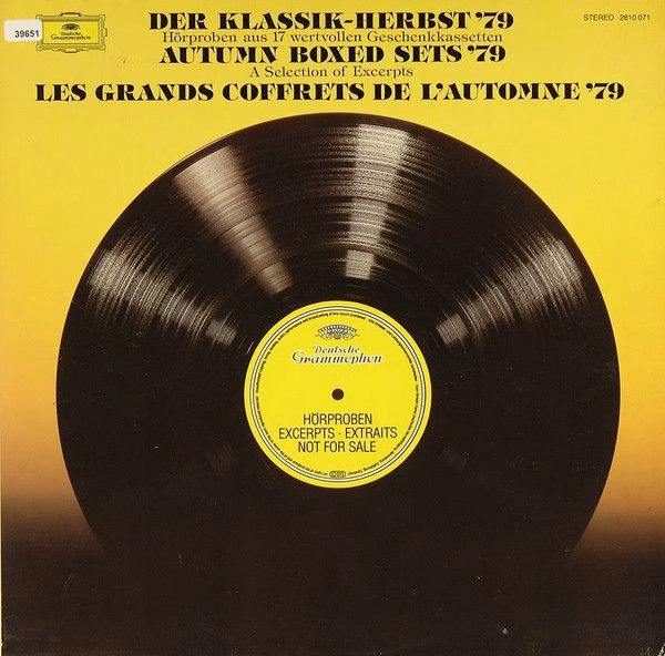 Deutsche Grammophon 2810 071 - Various - Der Klassik-Herbst '79