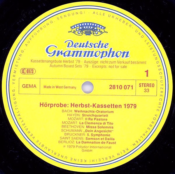 Deutsche Grammophon 2810 071 - Various - Der Klassik-Herbst '79 - Image 3