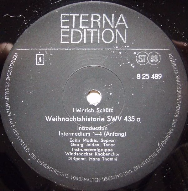 Eterna 8 25 489 - Heinrich Schütz - Weihnachtshistorie - Image 3