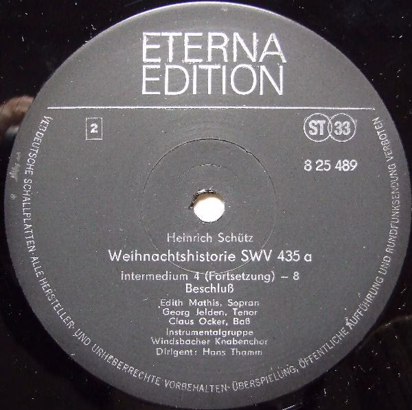 Eterna 8 25 489 - Heinrich Schütz - Weihnachtshistorie - Image 4