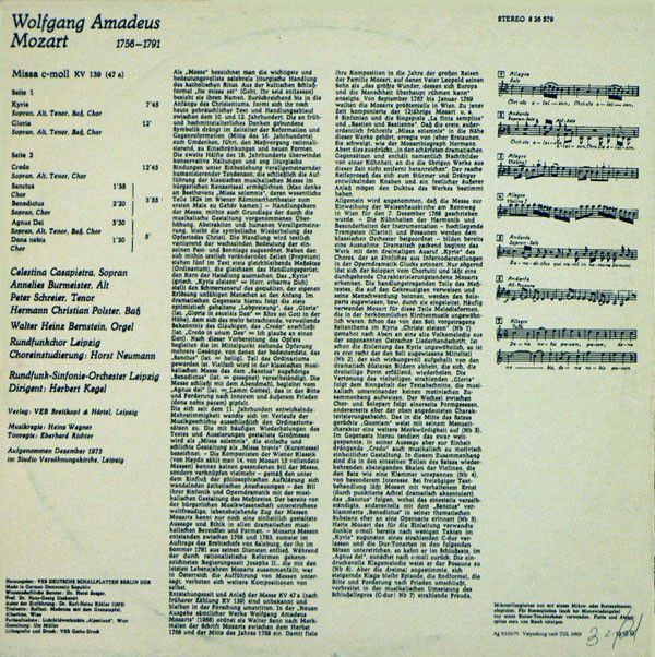 Eterna 8 26 579 - Wolfgang Amadeus Mozart, Rundfunk-Sinfonie-Orc - Image 2