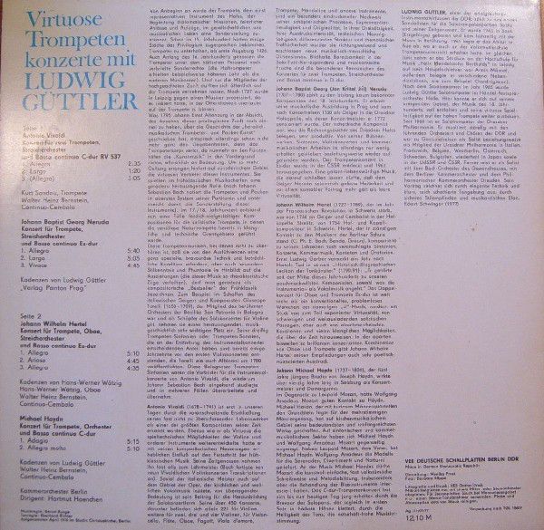 Eterna 8 27 002 - Ludwig Güttler, Kammerorchester Berlin, Hartmu - Image 3