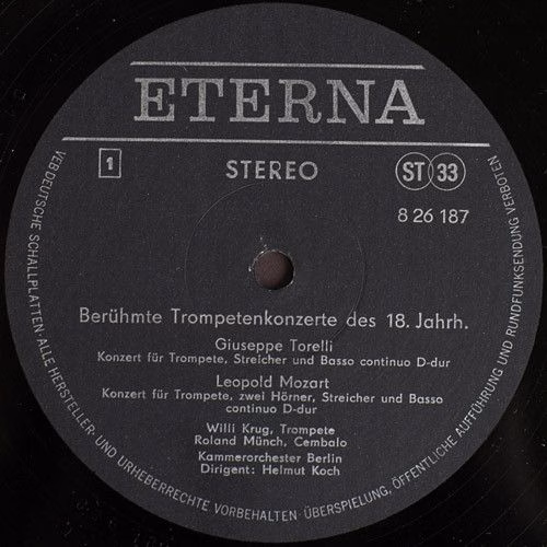 Eterna 8 26 187 - Giuseppe Torelli, Leopold Mozart, Georg Philip - Image 3