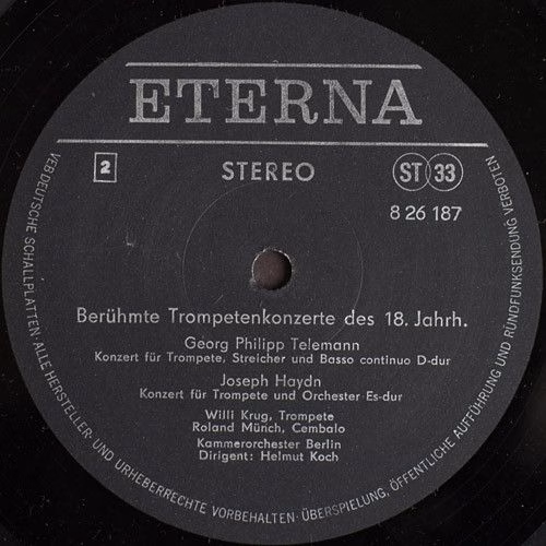 Eterna 8 26 187 - Giuseppe Torelli, Leopold Mozart, Georg Philip - Image 4