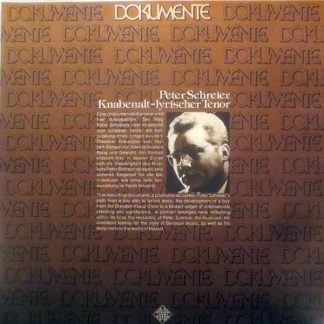 Telefunken 6.41 867 - Peter Schreier - Vom Knabenalt Zum Lyrisch